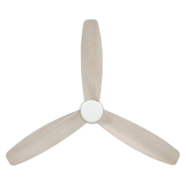 Seacliff 52 Inch White/Light Oak DC Ceiling Fan with ABS Blades