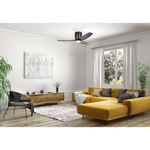 Seacliff 44 Inch Black DC Ceiling Fan with 15w LED Tri Colour