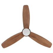 Seacliff 44 Inch Black/Walnut DC Ceiling Fan with 15w LED Tri Colour with ABS Blades