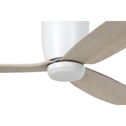 Seacliff 52 Inch White/Light Oak DC Ceiling Fan with 15w LED Tri Colour with ABS Blades