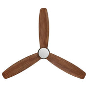 Seacliff 52 Inch Black/Walnut DC Ceiling Fan with 15w LED Tri Colour with ABS Blades