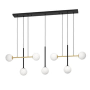 Paz 7 Light E14 Pendant Black/Brass