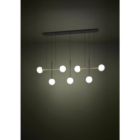 Paz 7 Light E14 Pendant Black/Brass