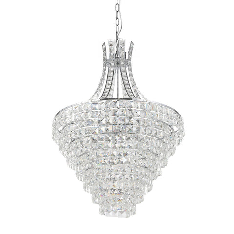 Beires 10 Light Crystal Chrome Pendant