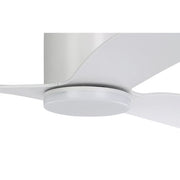 Iluka 52 Inch White DC Flush Ceiling Fan with 18w LED Tri Colour