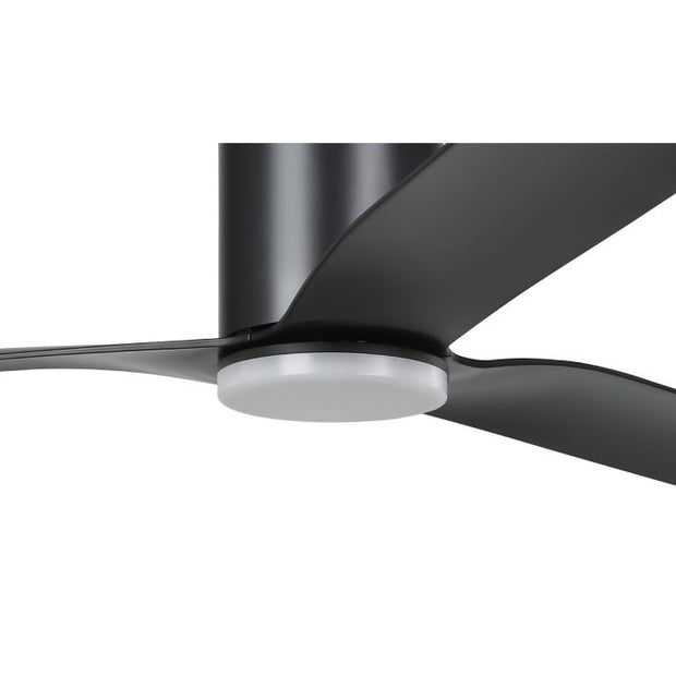 Iluka 60 Inch Black DC Flush Ceiling Fan with 18w LED Tri Colour