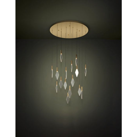 Mirador 16x3w LED 3000k Round Pendant Brass