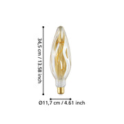 4w e27 2100k Dimmable Amber LED CF117 Globe