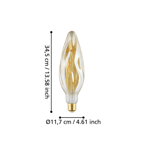 4w e27 2100k Dimmable Amber LED CF117 Globe