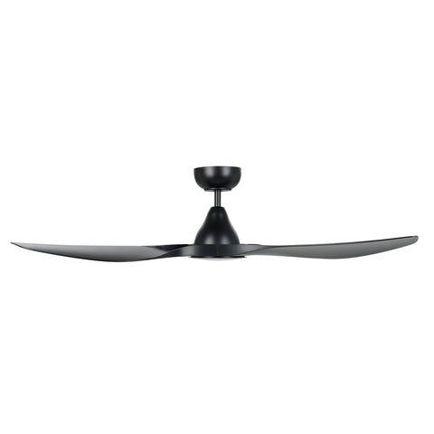 Surf 52 Inch DC Black Ceiling Fan with 20w LED Tri Colour