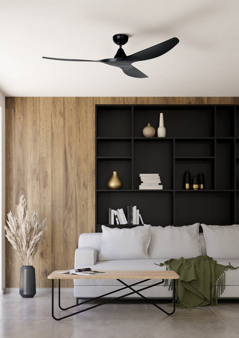 Surf 60 Inch DC Black Ceiling Fan