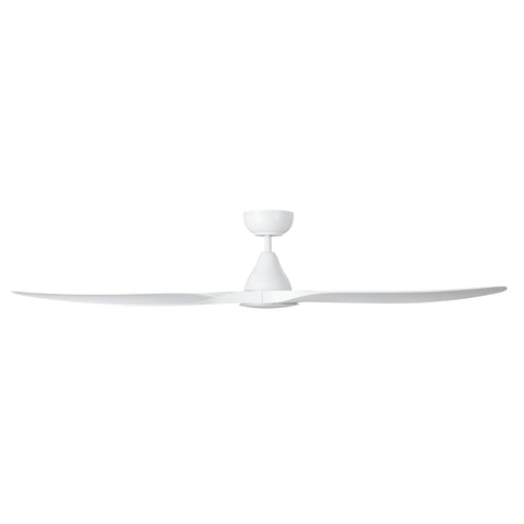 Surf 60 Inch DC White Ceiling Fan with 20w LED Tri Colour