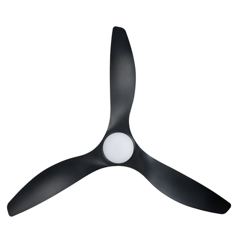 Surf 60 Inch DC Black Ceiling Fan with 20w LED Tri Colour