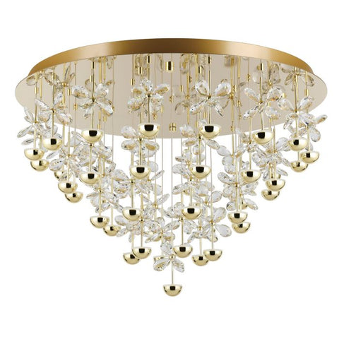Pianopoli 3 43 Light LED 3000K Brass and Clear Glass Dimmable 500mm CTC