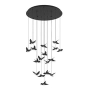 Paratebueno 17x3w LED 3000k Round Pendant Nickel Nero