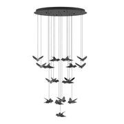 Paratebueno 17x3w LED 3000k Round Pendant Nickel Nero