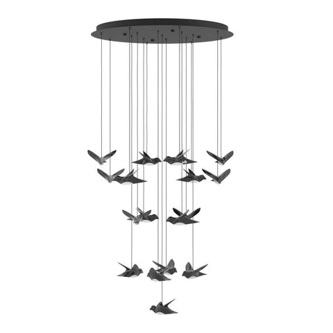 Paratebueno 17x3w LED 3000k Round Pendant Nickel Nero