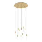 Mirador 10x3w LED 3000k Round Pendant Brass