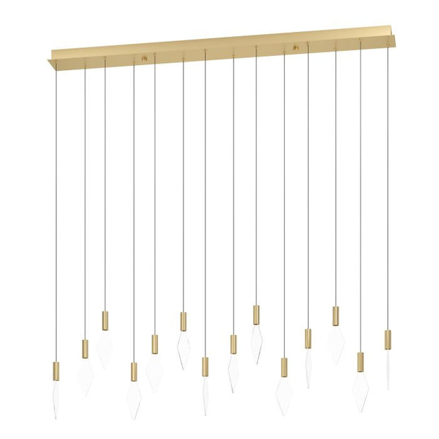 Mirador 14x3w LED 3000k Rectangular Pendant Brass