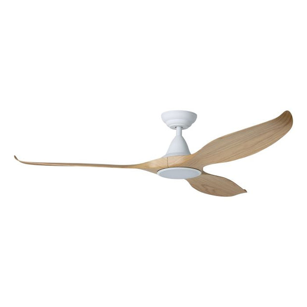 Noosa 60 DC Ceiling Fan White with Blackbutt and LED Light