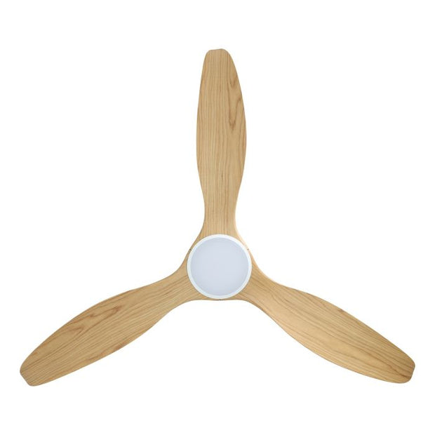 Noosa 60 DC Ceiling Fan White with Blackbutt and LED Light