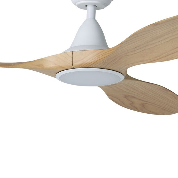 Noosa 60 DC Ceiling Fan White with Blackbutt and LED Light