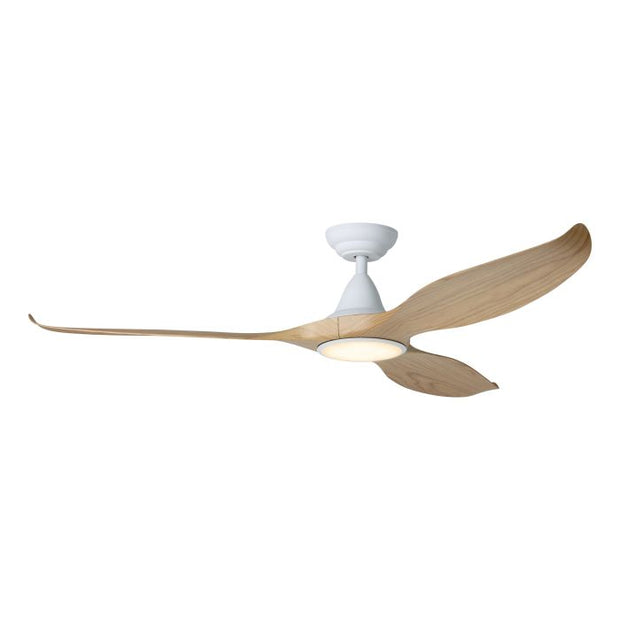 Noosa 60 DC Ceiling Fan White with Blackbutt and LED Light