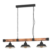 Oldbury Wooden 3 Light Pendant