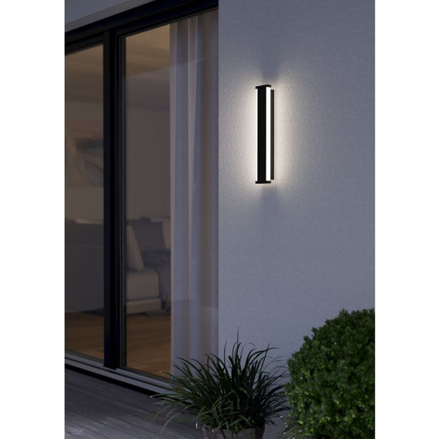 Neviano 7.4w CCT LED Exterior Wall Light 380mm Black