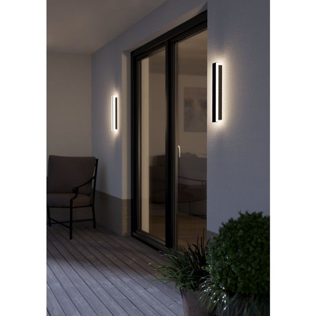 Neviano 7.4w CCT LED Exterior Wall Light 380mm Black