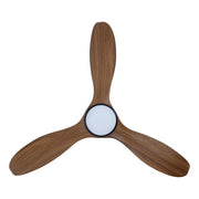 Noosa 52 DC Ceiling Fan Black with New Teak and LED Light