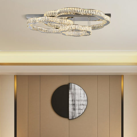 Jura 180w 3CCT Dimmable LED 3 Tier CTC Light with Remote Chrome