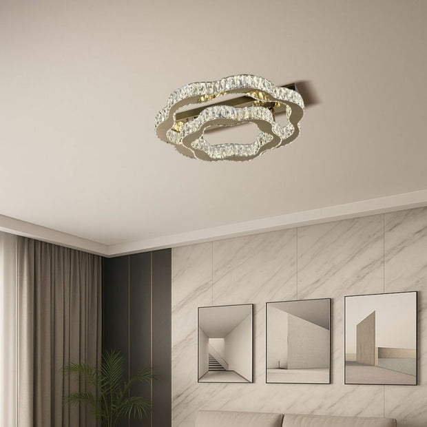 Jura 100w 3CCT Dimmable LED 2 Tier CTC Light with Remote Gold