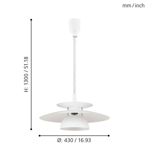 Brenda Pendant Light - White