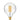 8W G125 LED Globe B22 Clear in Extra Warm 2200k