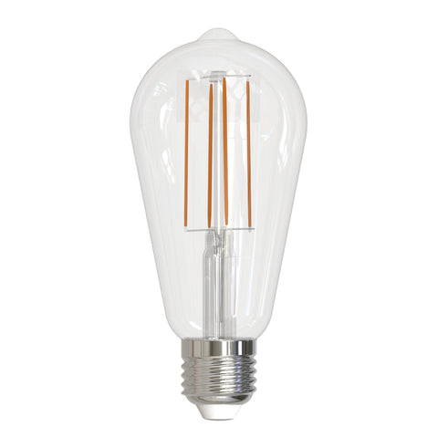 5W E27 ST64 Pear Cool White Clear Dimmable LED