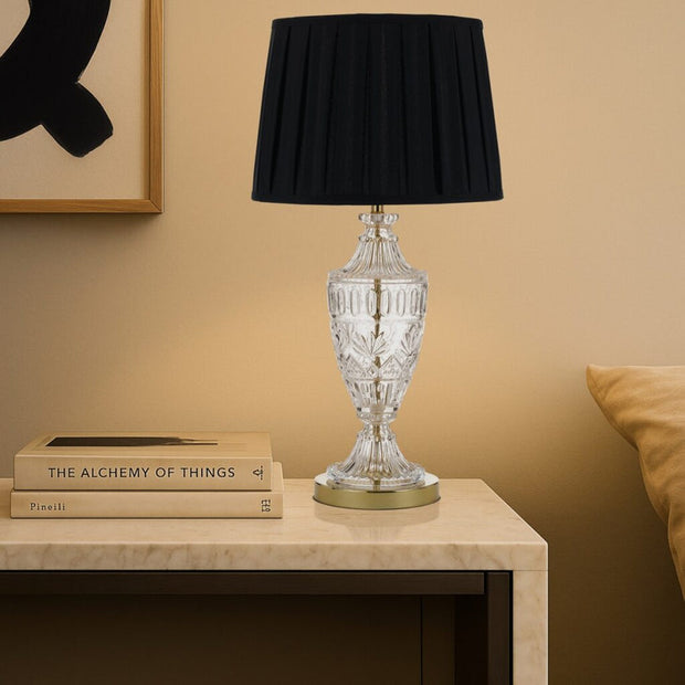 Sigrid Gold Lamp With Black Shade