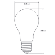 8W E27 12-24V AC/DC GLS Clear 2700K Non-Dim Globe