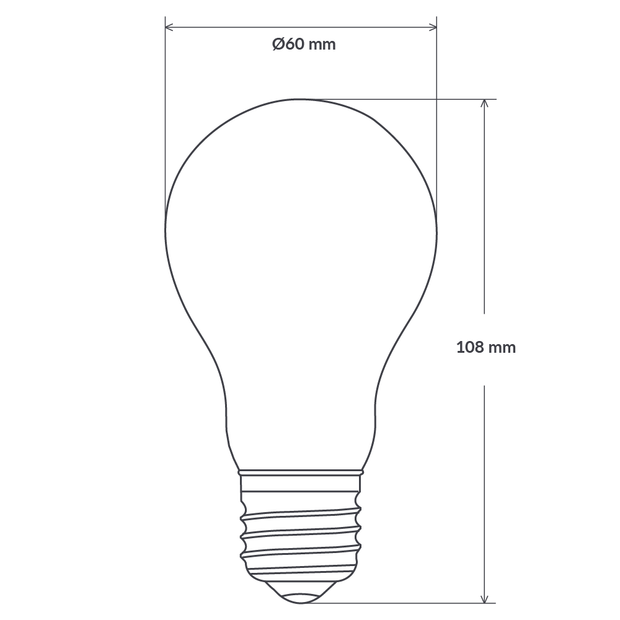 8W E27 12-24V AC/DC GLS Clear 2700K Non-Dim Globe