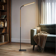 Dumas 10W 3000K LED Floor Lamp Black and Ash Wood