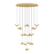 Paratebueno 17x3w LED 3000k Round Pendant Brass