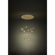 Paratebueno 17x3w LED 3000k Round Pendant Brass