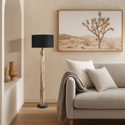Chad Floor Lamp Wood and Black