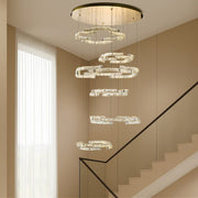Jura 360w CCT Dim LED 6 Tier Pendant Gold with Remote