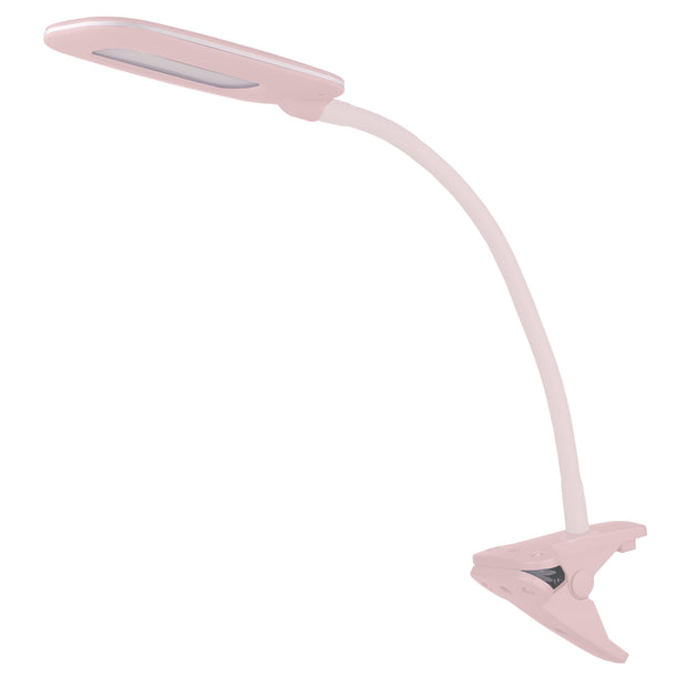 Bryce 4.8w LED 4000K 3 stage Touch Pink Clamp Lamp