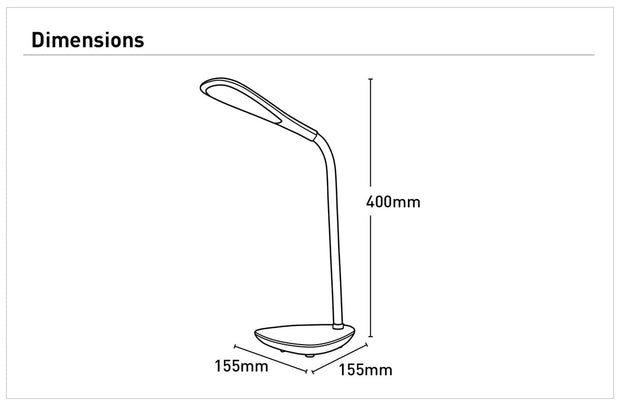 Timothy wireless charging desk lamp White