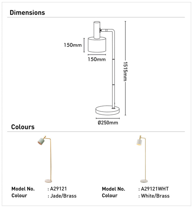 Addison Floor Lamp White