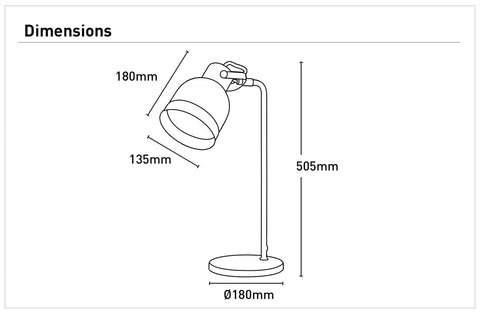 Elliot Navy Desk Lamp