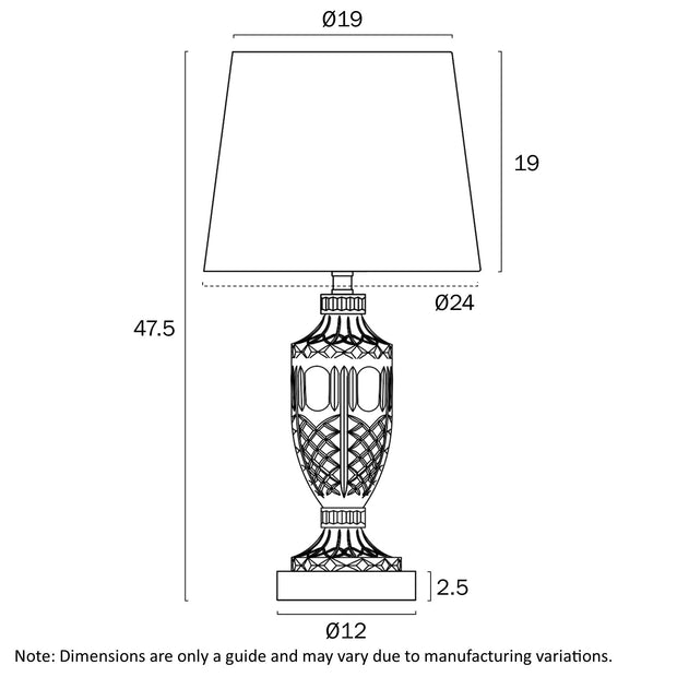 Adria Chrome and White Table Lamp