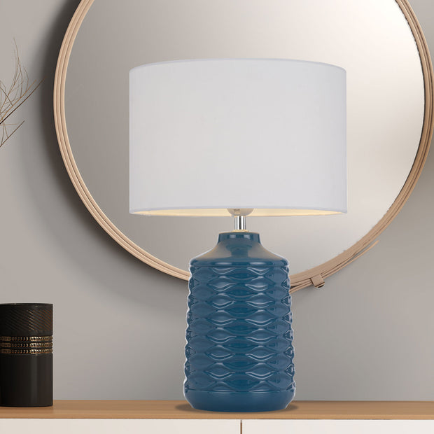 Agra Blue/White Table Lamp